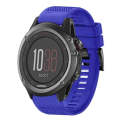 For Garmin Fenix 3 26mm Quick Release Silicone Watch Band(Dark Blue)