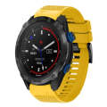 For Garmin Descent MK 2i 26mm Quick Release Silicone Watch Band(Yellow)