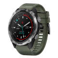 For Garmin Descent MK 2 26mm Quick Release Silicone Watch Band(Army Green)