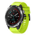 For Garmin Descent MK 2 26mm Quick Release Silicone Watch Band(Lime Green)