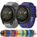 For Garmin Fenix 6X 26mm Quick Release Silicone Watch Band(Purple)