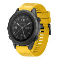 For Garmin MARQ Commander 22mm Quick Release Silicone Watch Band(Yellow)
