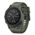 For Garmin MARQ Commander 22mm Quick Release Silicone Watch Band(Army Green)