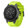 For Garmin MARQ Commander 22mm Quick Release Silicone Watch Band(Lime Green)