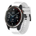 For Garmin Quatix 7 Pro 22mm Quick Release Silicone Watch Band(White)