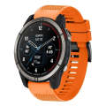For Garmin Quatix 7 Pro 22mm Quick Release Silicone Watch Band(Orange)