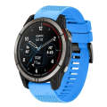 For Garmin Quatix 7 22mm Quick Release Silicone Watch Band(Sky Blue)