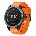 For Garmin Fenix 7 Pro 47mm 22mm Quick Release Silicone Watch Band(Orange)