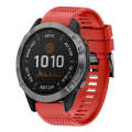 For Garmin Fenix 7 Pro 47mm 22mm Quick Release Silicone Watch Band(Red)