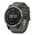 For Garmin Fenix 7 Pro 47mm 22mm Quick Release Silicone Watch Band(Army Green)