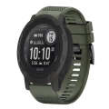 For Garmin  Instinct 2 Solar 22mm Quick Release Silicone Watch Band(Army Green)