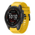 For Garmin Epix Pro 47mm 22mm Quick Release Silicone Watch Band(Yellow)