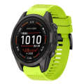 For Garmin Epix Pro 47mm 22mm Quick Release Silicone Watch Band(Lime Green)