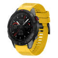 For Garmin MARQ Athlete Gen 2 22mm Quick Release Silicone Watch Band(Yellow)