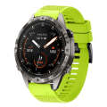For Garmin MARQ Adventurer Gen 2 22mm Quick Release Silicone Watch Band(Lime Green)