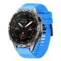 For Garmin MARQ Adventurer Gen 2 22mm Quick Release Silicone Watch Band(Sky Blue)