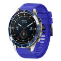 For Garmin MARQ Captain Gen 2 22mm Quick Release Silicone Watch Band(Dark Blue)