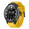 For Garmin Instinct Crossover 22mm Quick Release Silicone Watch Band(Yellow)