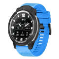 For Garmin Instinct Crossover 22mm Quick Release Silicone Watch Band(Sky Blue)