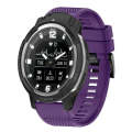For Garmin Instinct Crossover 22mm Quick Release Silicone Watch Band(Purple)