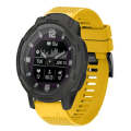 For Garmin Instinct Crossover Solar 22mm Quick Release Silicone Watch Band(Yellow)