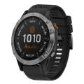 For Garmin Fenix 7 22mm Quick Release Silicone Watch Band(Black)