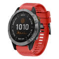 For Garmin Fenix 7 22mm Quick Release Silicone Watch Band(Red)