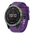 For Garmin Fenix 7 22mm Quick Release Silicone Watch Band(Purple)