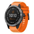 For Garmin Fenix 7 Solar 22mm Quick Release Silicone Watch Band(Orange)