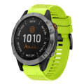 For Garmin Fenix 7 Solar 22mm Quick Release Silicone Watch Band(Lime Green)