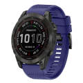 For Garmin Fenix 7 Sapphire Solar 22mm Quick Release Silicone Watch Band(Midnight Blue)