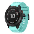 For Garmin Fenix 6 22mm Quick Release Silicone Watch Band(Mint Green)