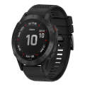 For Garmin Fenix 6 22mm Quick Release Silicone Watch Band(Black)