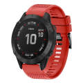 For Garmin Fenix 6 22mm Quick Release Silicone Watch Band(Red)