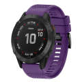 For Garmin Fenix 6 22mm Quick Release Silicone Watch Band(Purple)