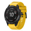 For Garmin Fenix 6 Pro 22mm Quick Release Silicone Watch Band(Yellow)