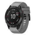 For Garmin Fenix 6 Pro 22mm Quick Release Silicone Watch Band(Grey)