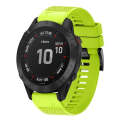 For Garmin Fenix 6 Pro 22mm Quick Release Silicone Watch Band(Lime Green)