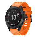 For Garmin Fenix 6 Sapphire 22mm Quick Release Silicone Watch Band(Orange)