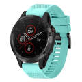 For Garmin Fenix 5 22mm Quick Release Silicone Watch Band(Mint Green)