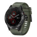 For Garmin Fenix 5 22mm Quick Release Silicone Watch Band(Army Green)
