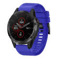 For Garmin Fenix 5 22mm Quick Release Silicone Watch Band(Dark Blue)