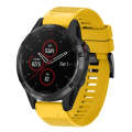 For Garmin Fenix 5 Plus 22mm Quick Release Silicone Watch Band(Yellow)