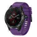 For Garmin Fenix 5 Plus 22mm Quick Release Silicone Watch Band(Purple)