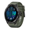For Garmin Forerunner 965 22mm Quick Release Silicone Watch Band(Army Green)