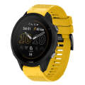For Garmin Forerunner 955 22mm Quick Release Silicone Watch Band(Yellow)