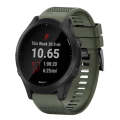 For Garmin Forerunner 945 22mm Quick Release Silicone Watch Band(Army Green)