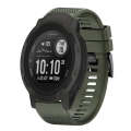For Garmin Instinct 2 22mm Quick Release Silicone Watch Band(Army Green)
