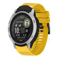 For Garmin Instinct 22mm Quick Release Silicone Watch Band(Yellow)