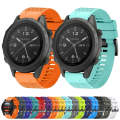 For Garmin Fenix 6 Pro 22mm Quick Release Silicone Watch Band(Black)